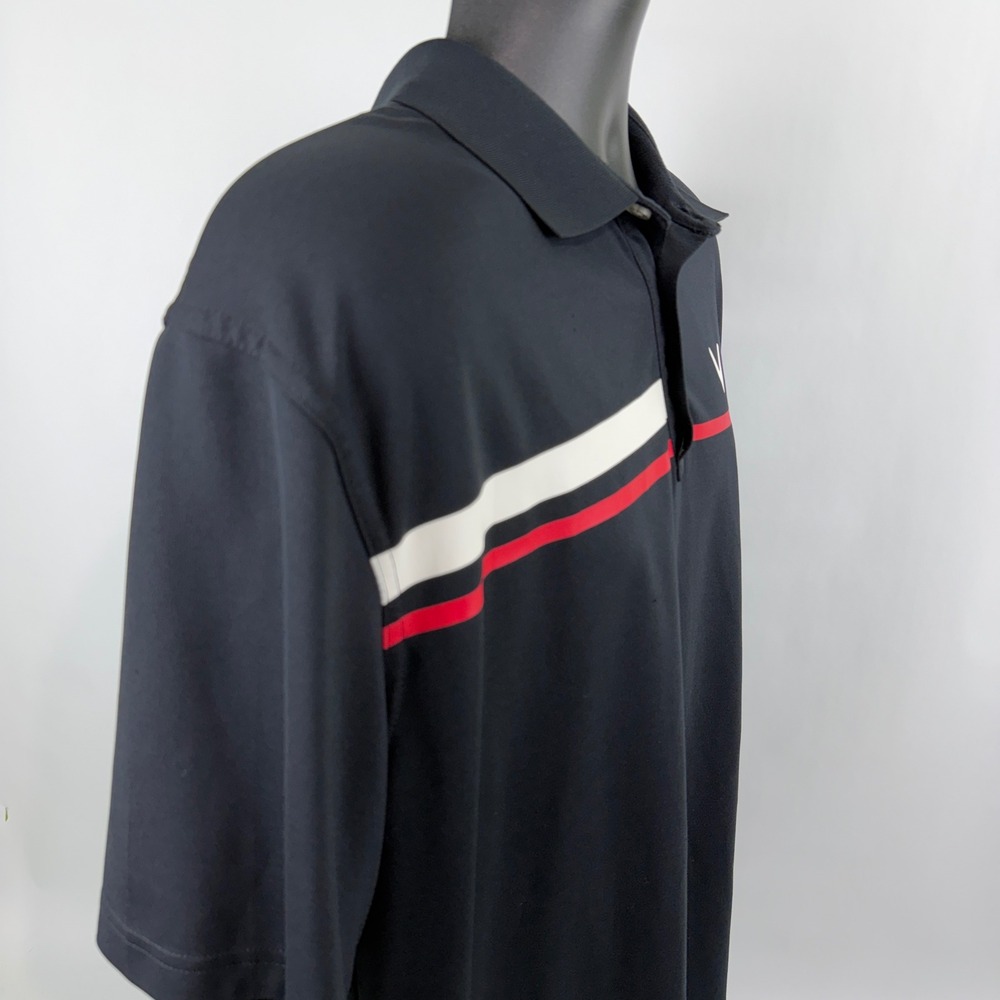 Callaway Mens XL Golf‎ Polo Shirt Black Red White Short Sleeve Performance - Picture 8 of 10